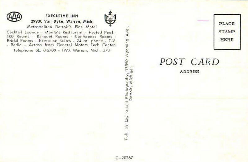 Executive Inn Motel - Old Postcard (newer photo)